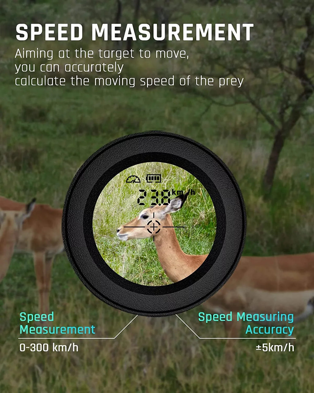 Ashfly Golf Rangefinder with Slope, 1100Y Range Finder Golfing with 5 Mode, 6X Magnification, USB Charging, Clear & Accurate Measurement, Vibration Alert, for Golfing, Hunting, Measurement - M1000