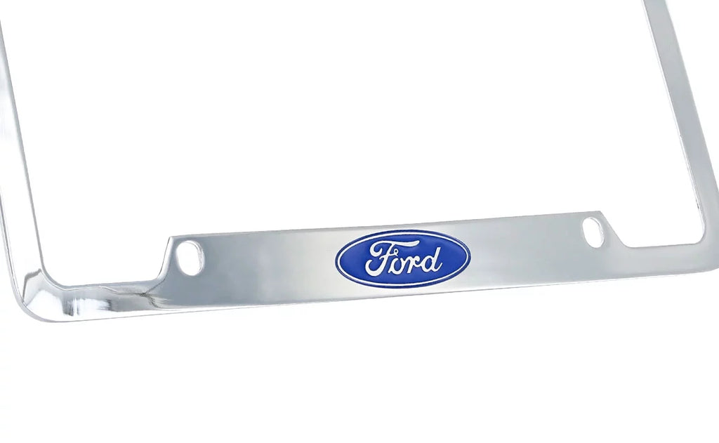 Logo Chrome License Plate Frame Holder