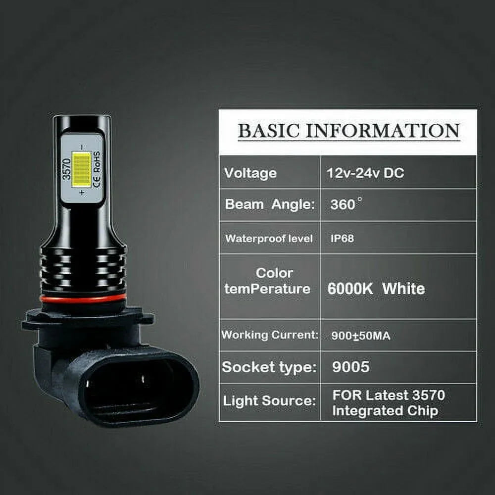 For Chevy Silverado 1999 2000 2001 2002 Tahoe 2000-2006 6X LED Headlights Lights Bulbs Kit Super Bright white 6000K