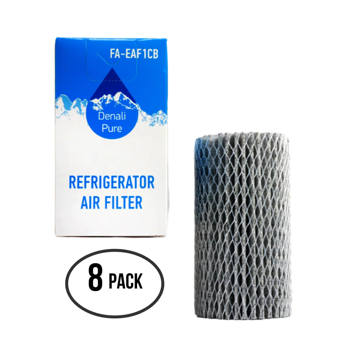8-Pack Replacement for Electrolux EW23SS65HS6 Refrigerator Air Filter - suitable with Electrolux EAF1CB, 46-9917 Fridge Air Filter