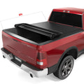 Ledkingdomus 8 Ft Soft Quad Fold Truck Bed Tonneau shield for 02-23 Dodge Ram 1500 /Ram 2500 3500