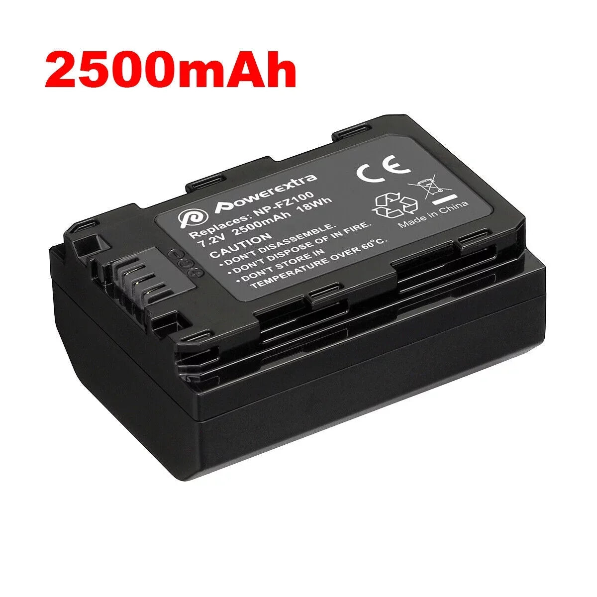 2500mAh Battery for  NP-FZ100 for  Alpha A9 A7 III A7R III DSLR Camera