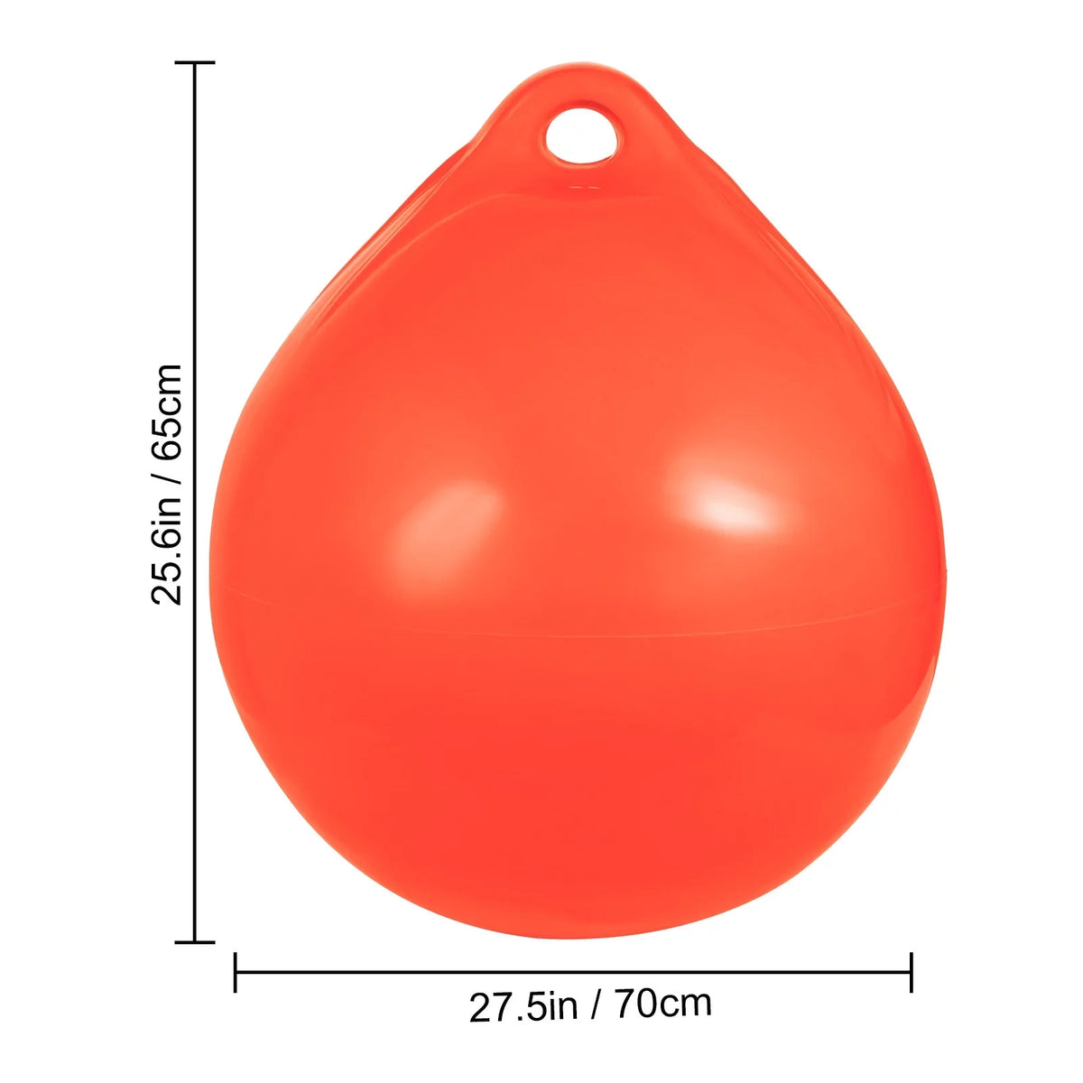 BENTISM craft Buoy Ball, 27in Diameter Inflatable Heavy-Duty Marine-Grade Vinyl Marker Buoy, Round craft Mooring Buoy, Anchoring, Rafting, Marking, Fishing, Orange