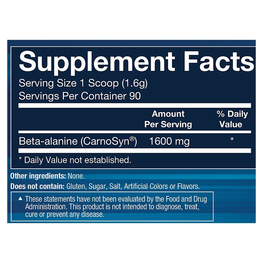 / 90 Servings). BodyTech Beta-Alanine Powder - Unflavored (5.1 oz