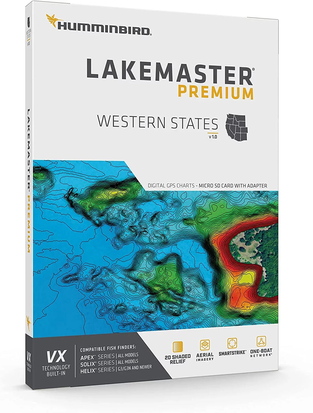 Humminbird LakeMaster Premium Western State V1 One vessel Ntwrk VX Technology