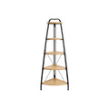 Modern Corner Shelf with 5 Tier Design and Metal Frame