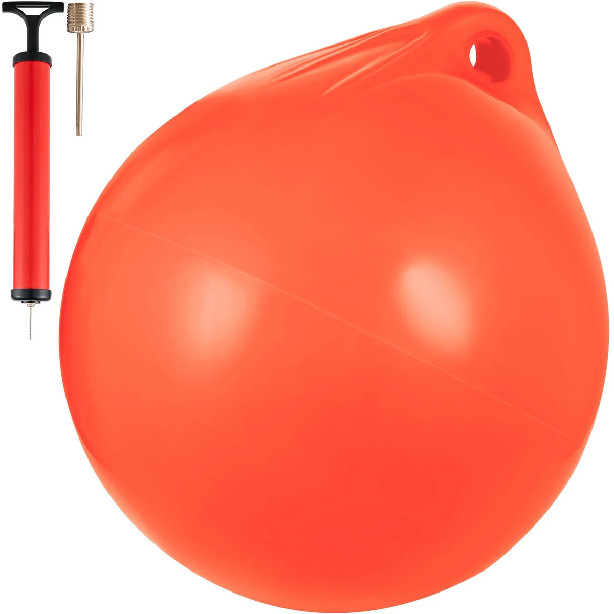 BENTISM craft Buoy Ball, 27in Diameter Inflatable Heavy-Duty Marine-Grade Vinyl Marker Buoy, Round craft Mooring Buoy, Anchoring, Rafting, Marking, Fishing, Orange