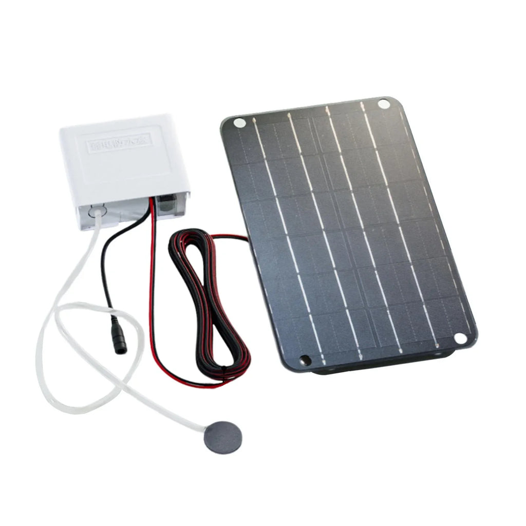 oshhnii Solar Air Pump,Aquarium Air Pump Oxygenator Silent Eco Friendly,6V Solar Pond Aerator Solar Powered Pond Pump for Hydroponics