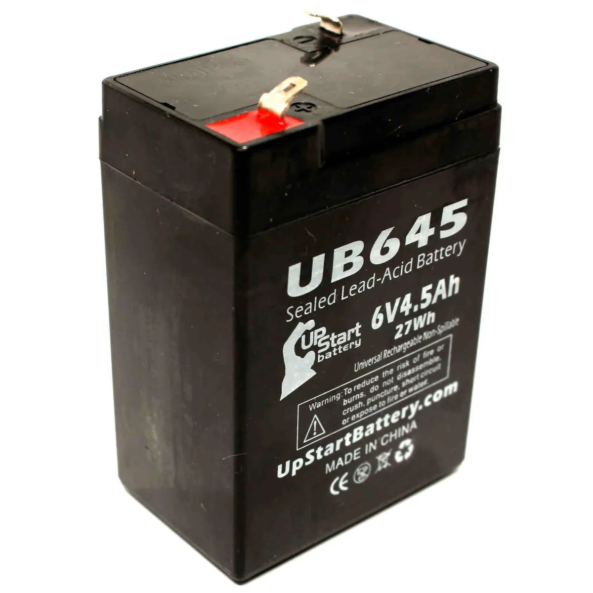 3x Pack - matching Tripp Lite BCPRO 850 Battery - Replacement UB645 Universal Sealed Lead Acid Battery (6V, 4.5Ah, 4500mAh, F1 Terminal, AGM, SLA) - Includes 6 F1 to F2 Terminal Adapters