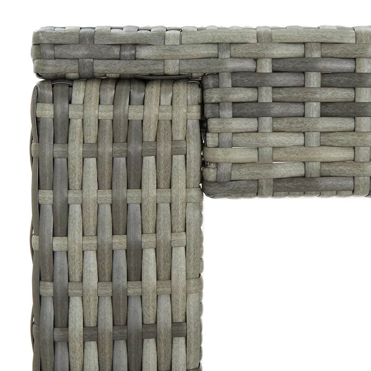 Andoer Garden Bar Table Gray 23.8"x23.8"x43.5" Poly Rattan