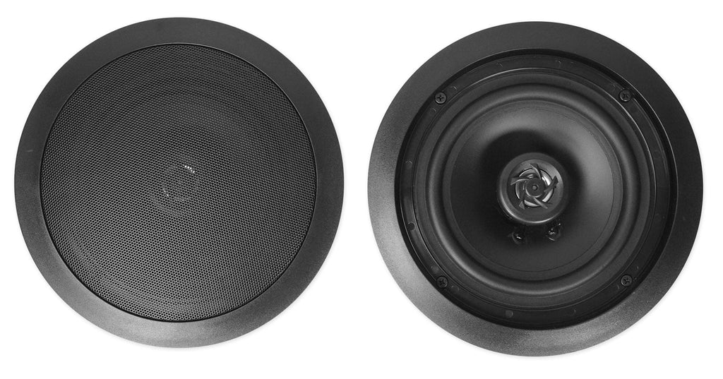 6000w 6-Zone, Home Theater Bluetooth Receiver+12) Black 6.5" Ceiling Speakers+EQ