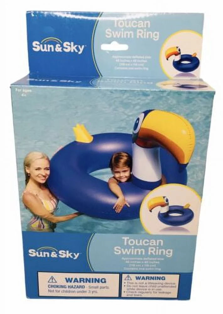 Sun & Sky Pool Float TOUCAN Swim Ring Shape aqua Toy
