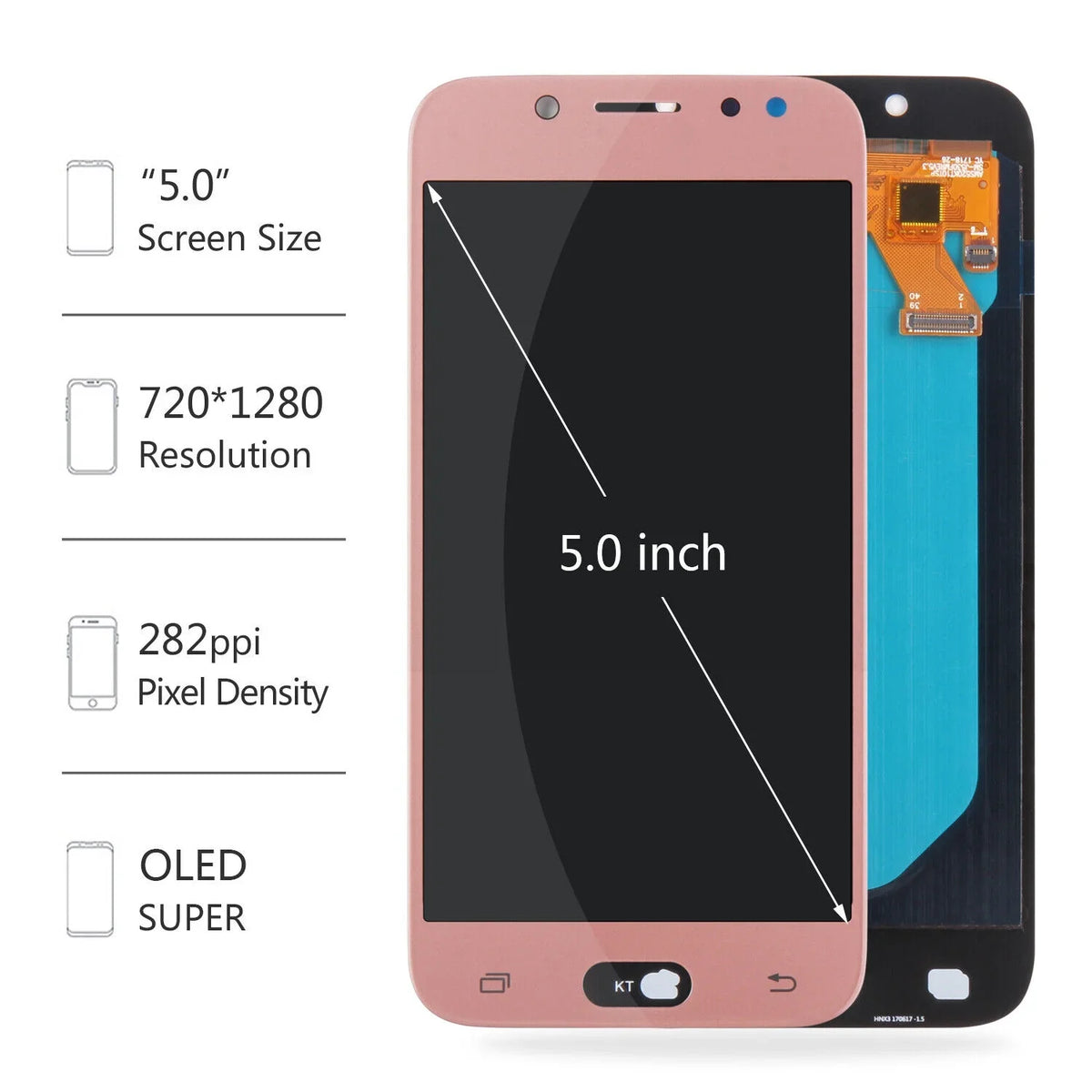 Screen Replacement For  Galaxy J5 Pro 2017 J530 LCD Display Touch Digitizer Assembly Repair Parts(Pink)