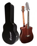 12/6 Strings Acoustic Double Neck, Double Sided Busuyi Guitar 2021 NPT With Hard Case