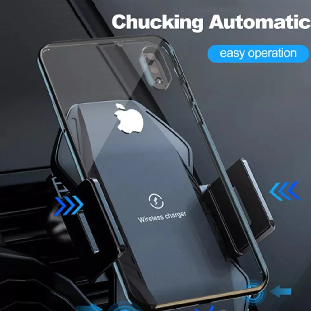 Wireless Car Charger, Saoqi 10W Smart Sensor Auto Clamping Air Vent Dashboard Windshield Car Phone Holder Mount, suitable for iPhone, , Google, , etc