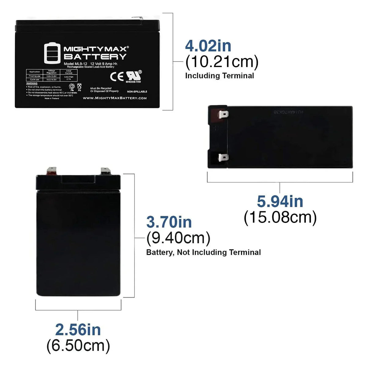 12V 9Ah SLA Battery Replaces Merida PC 500 Electric Bike - 10 Pack