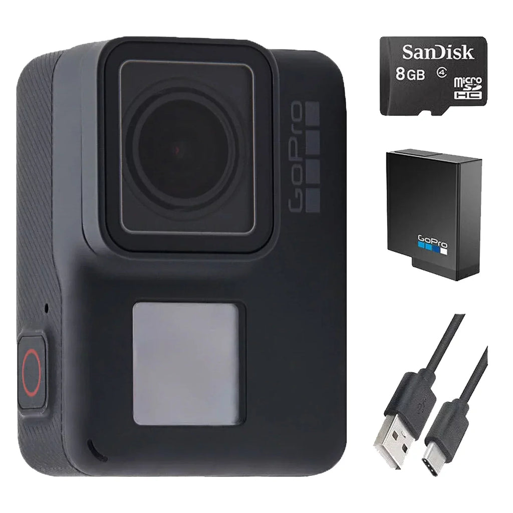 Restored GoPro HERO (2018) - E-commerce Package - Waterproof Action Sport Camera Camcorder Motorcycle Camera CHDHB-501 Bundle 8GB Memory Card - Refurbished