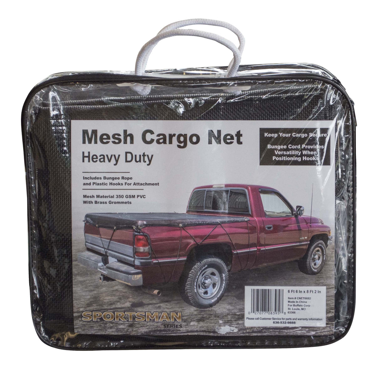 2 in.. x 8 ft. 6 in. Sportsman Series Heavy Duty Mesh Cargo Net 6 ft