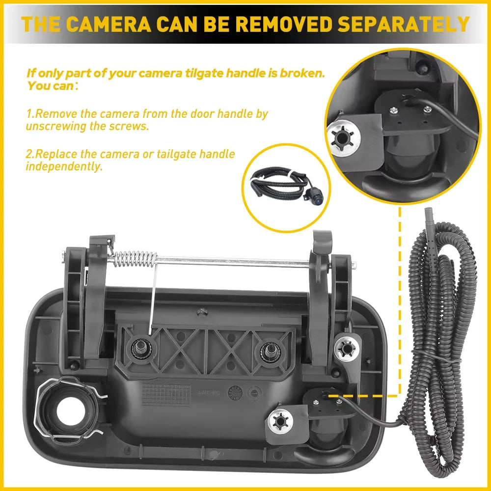 Tailgate Handle with Rear View Camera Backup Camera Fits For 2004-2014  F150 2008-2014 F250 F350 F450 F550