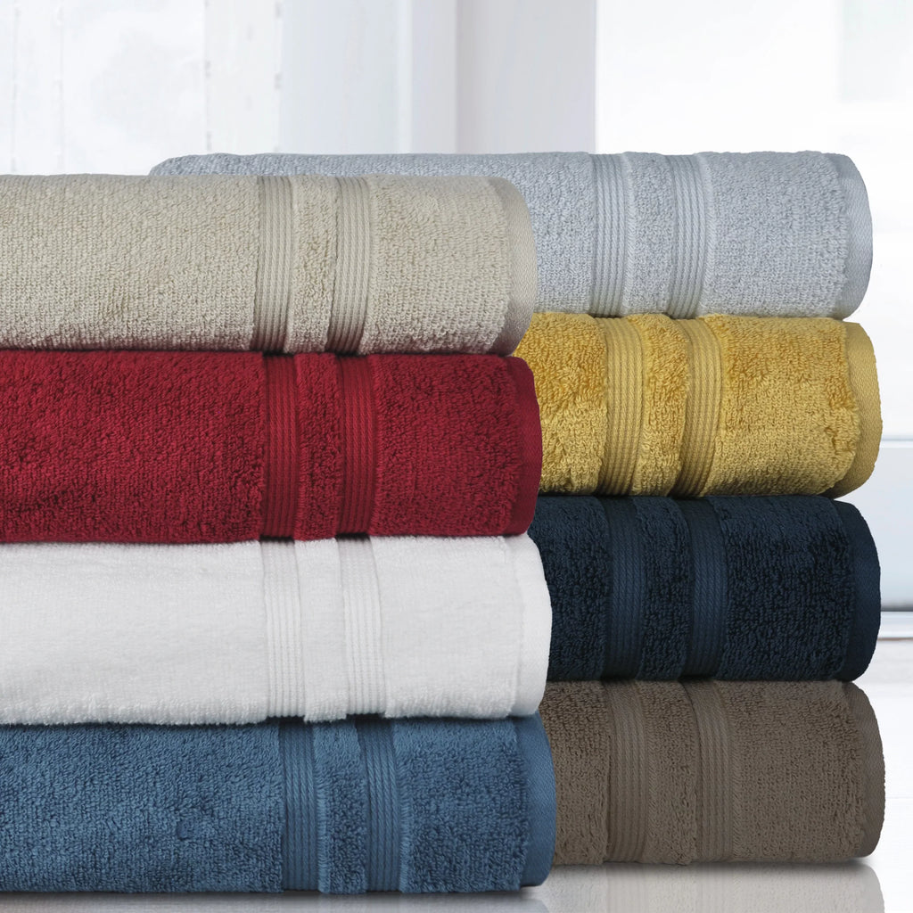 Mainstays Performance Solid 6 Piece Towel Set, Silver