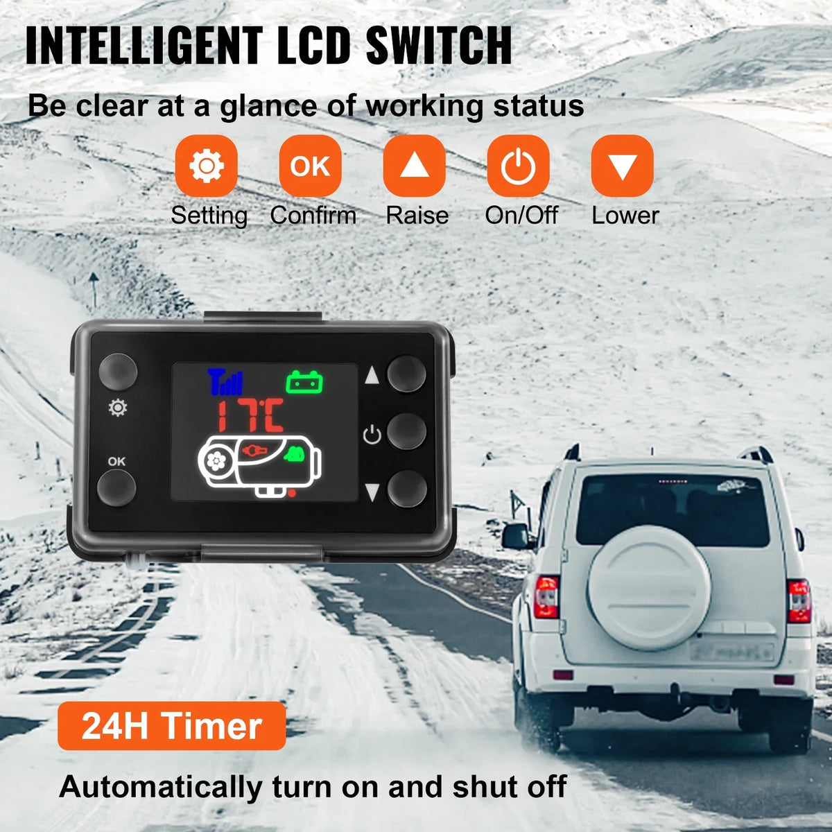 BENTISM 8KW 12V Diesel Air Heater LCD Thermostat 8000W For Trucks ship Car Trailer