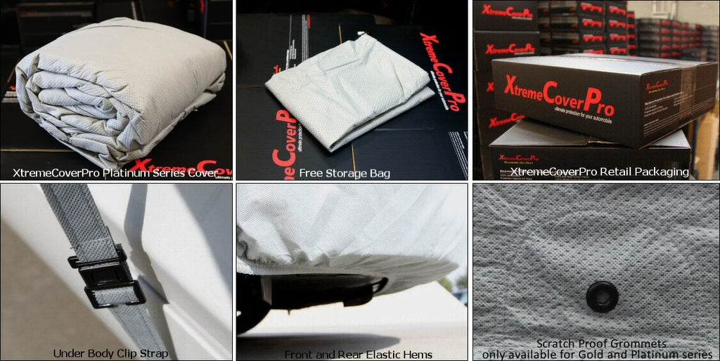 Car protector fits 2019 2020 Cadillac XT4 XCP XtremeCoverPro Waterproof Silver Series Grey