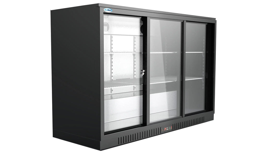 Ft.. Three-Door Back Bar Refrigerator – 11.3 Cu. KoolMore 35 in