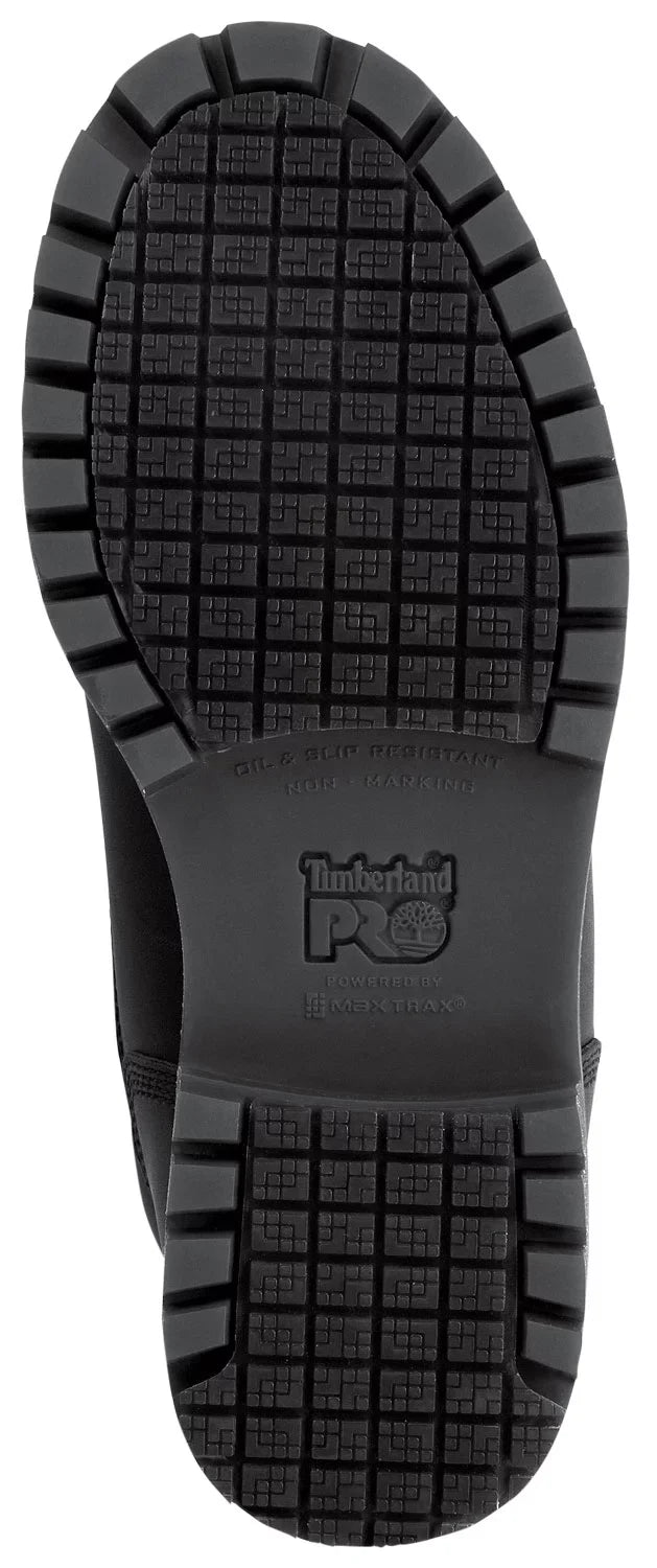 Timberland PRO  8IN Direct Attach Men's, Black, Steel Toe, EH, MaxTRAX Slip protected, WP Boot  (11.0 W)