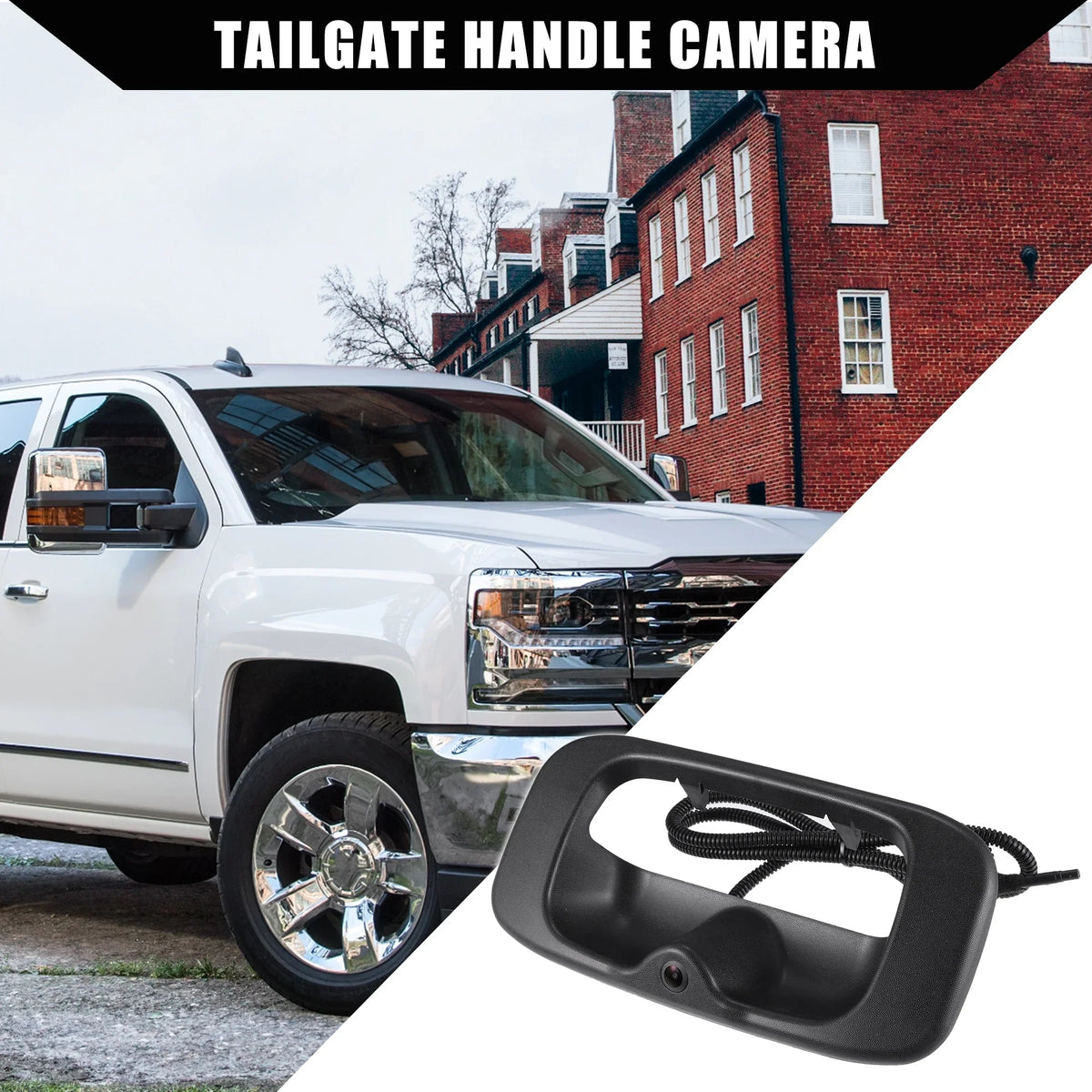 Unique Bargains Rear View Backup Camera Tailgate Handle for Chevy Silverado for GMC Sierra Years 1999-2006 1 Set