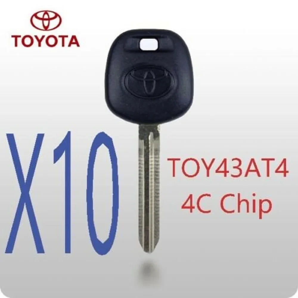 X10  TOY43 TOY43AT4 Transponder Chip Key ( 4C ) VLS
