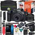 EOS R7 Mirrorless Camera Content Creator Kit Including Body + 18-45mm IS STM Lens + Microphone + 2 Battery 5137C055 Bundle with Deco Gear Photography Bag + Monopod + Software & Accessories