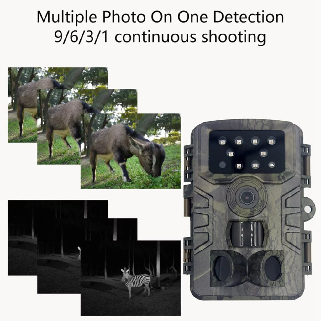 Mini Camera 16MP 1080P Game Camera moisture Wildlife Scouting Cam with 120 degree Wide Angle Lens and Night .0" LCD IR LEDs