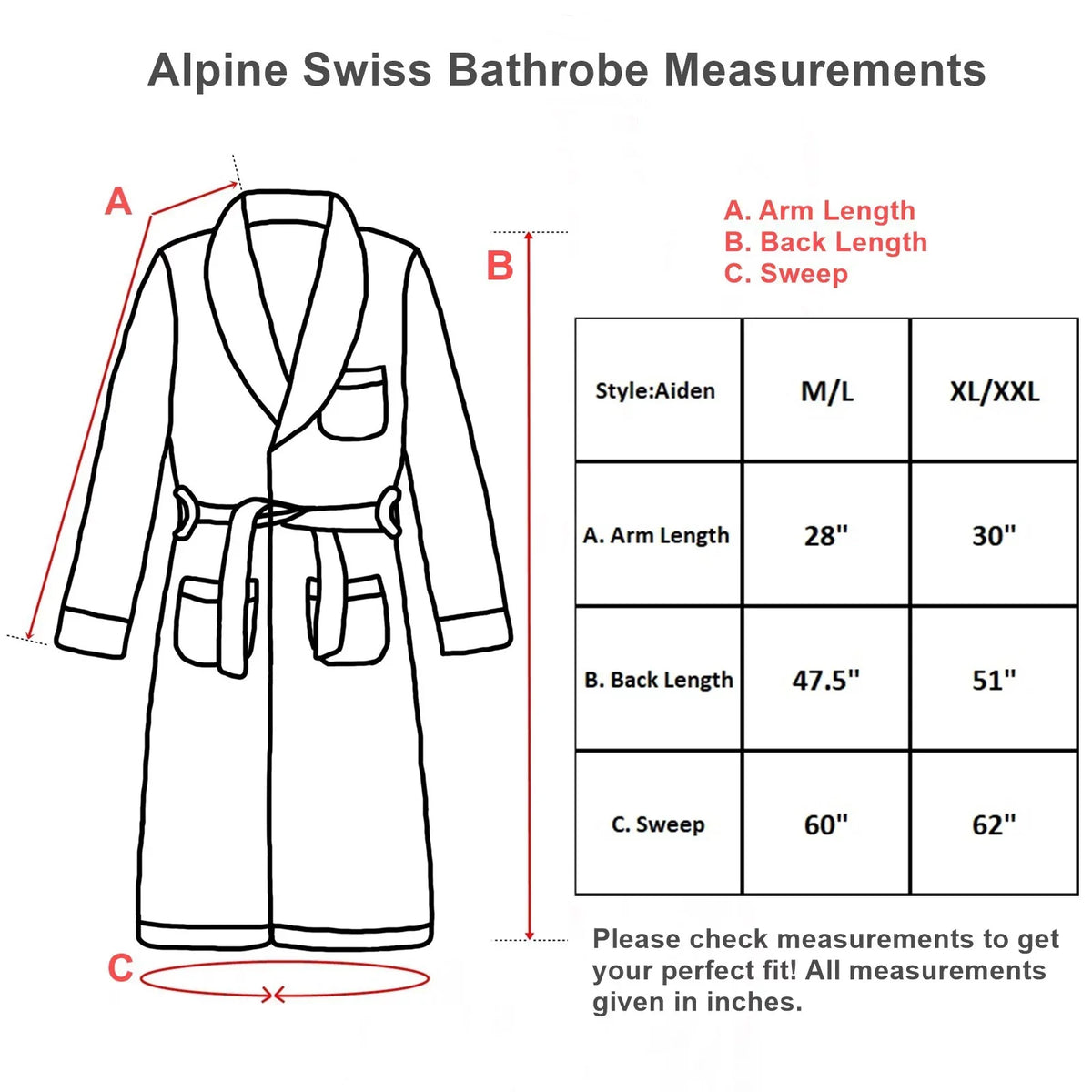 Alpine Swiss Pure Cotton Men Terry Cloth Bathrobe Super Absorbent Hotel Spa Robe