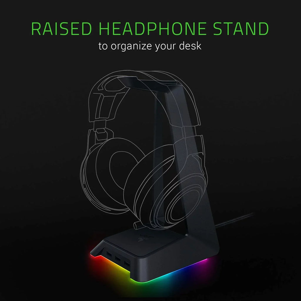 Base Station Chroma - Chroma Enabled Gaming Headset Stand with USB Hub
