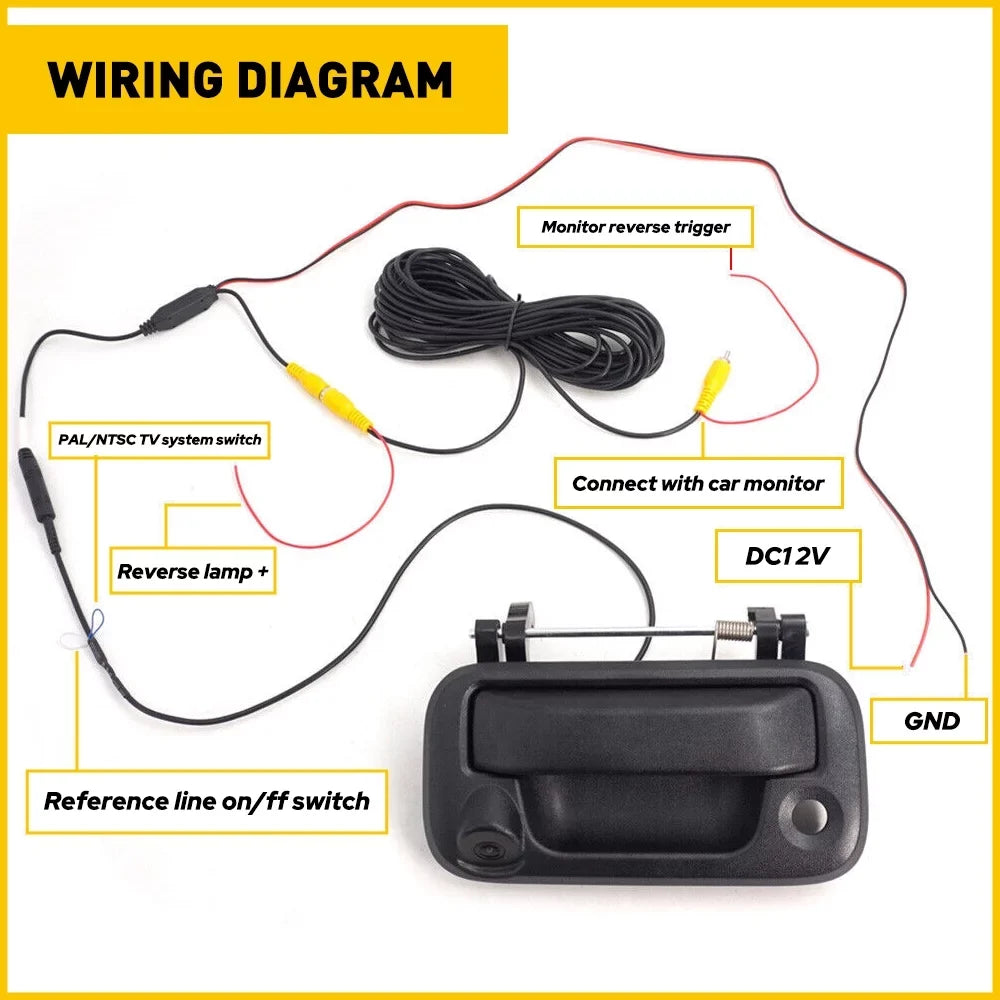 Tailgate Handle with Rear View Camera Backup Camera Fits For 2004-2014  F150 2008-2014 F250 F350 F450 F550