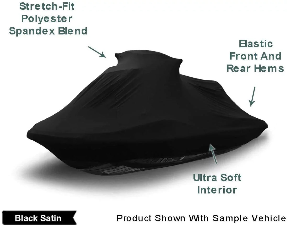 Indoor Jet Ski shield for Yamaha Wave Runner VXR 650 1991-1995 - Black Satin - Ultra Soft & Stretchy - Protects from Dust & Dings Inside! Includes Storage Bag - Indoor ONLY