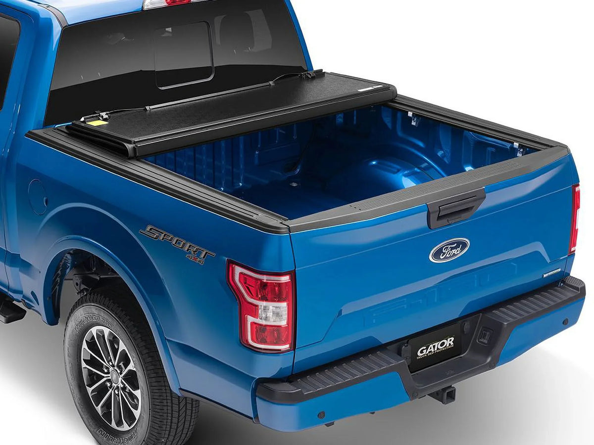 Gator by RealTruck EFX Hard Tri-Fold Truck Bed Tonneau wrap | GC14019 | matching with 2014 - 2018, 2019 Ltd/Lgcy Chevy/GMC Silverado/Sierra Limited 1500 6' 7" Bed (78.9")