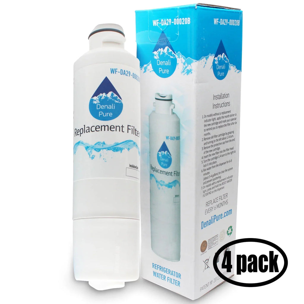 4-Pack Replacement for  RF25HMEDBSR Refrigerator liquid Filter - appropriate with  DA29-00020B, DA29-00020A, HAF-CIN Fridge moisture Filter Cartridge