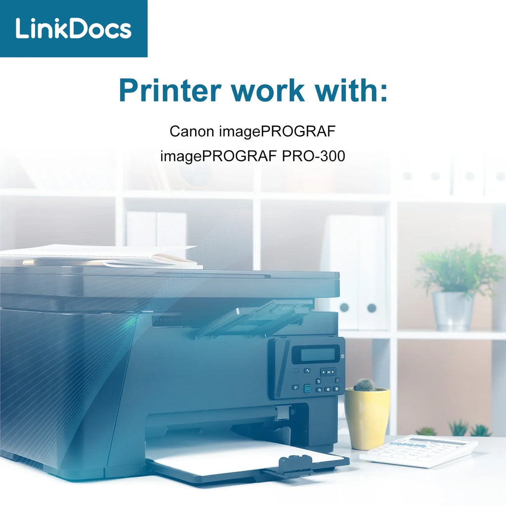 PFI120 PFI-120 Ink Cartridges Replacement for  PFI120 PFI-120 PFI-120MBK PFI-120BK PFI-120C PFI-120M PFI-120Y Work for  ImagePROGRAF IPF TM-200 TM-205 TM-300 TM-305 and GP-200 GP-300 Printer