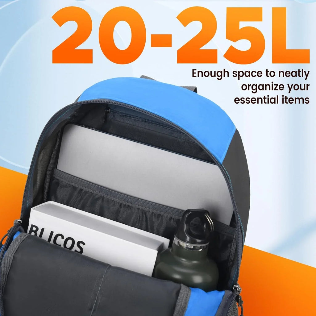 sunhiker Cycling Hiking Backpack moisture protected Travel Backpack Lightweight SMALL Daypack M0714 Small Blue