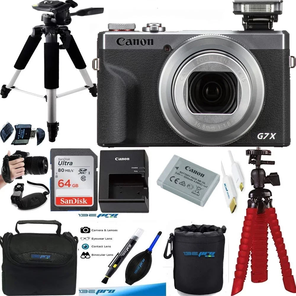 '- PowerShot G7 X Mark III 20.1-Megapixel Digital Camera - Silver - Premium Accessories Bundle - International Version