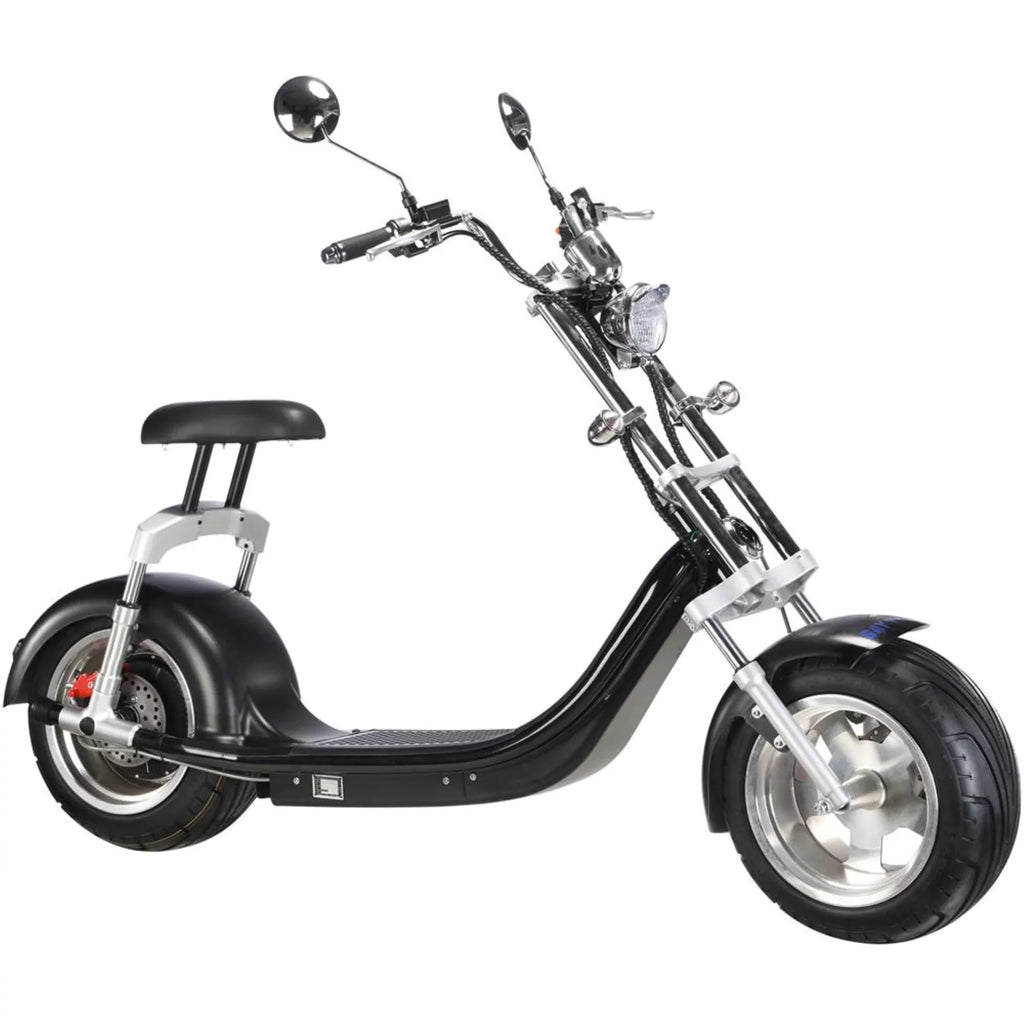 MotoTec Knockout 60v 2500w Lithium Electric Scooter, Black