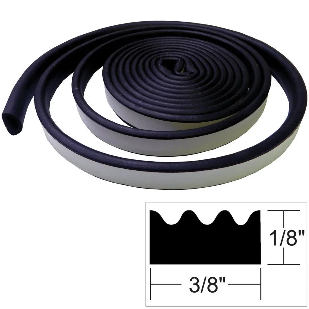 TACO Marine V30-0113B10-1 elements Seal Tape - 3/16" x 3/8" x 10', Black