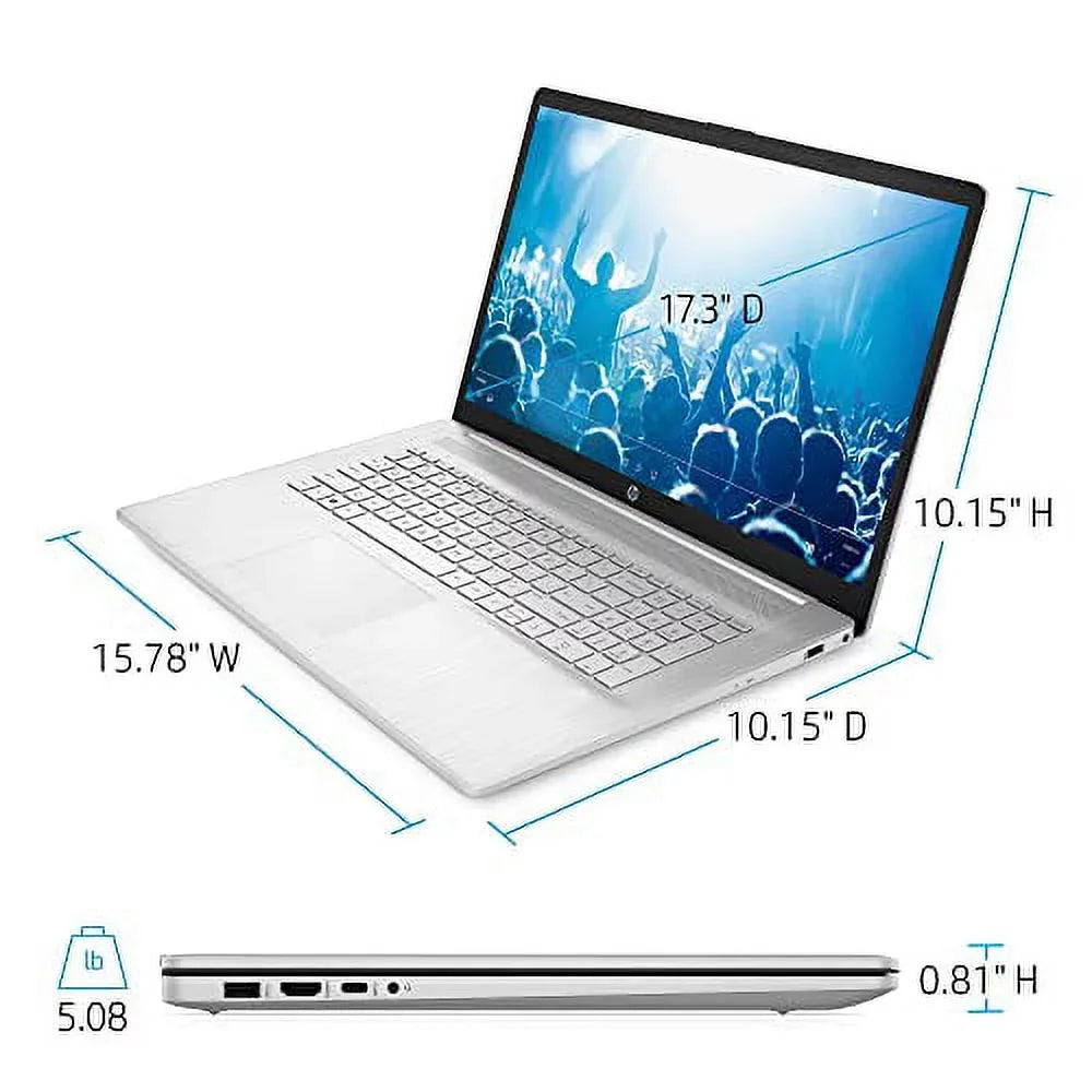2022  High Performance Business Laptop - 17.3inch FHD IPS -  i5-1135G7 4-Core - Iris Xe Graphics - 16GB DDR4 - 1TB SSD Silver 16GB RAM | 1TB SSD 17-CN0000 17-CN0000