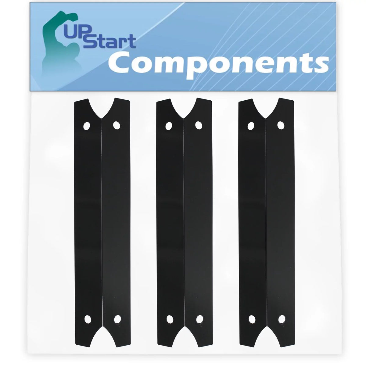 3-Pack BBQ Grill Heat Shield Plate Tent Replacement Parts for Charmglow 81022501 - appropriate Barbeque Porcelain Steel Flame Tamer, Flavorizer Bar, Vaporizer Bar, Burner wrap 17 3/4"