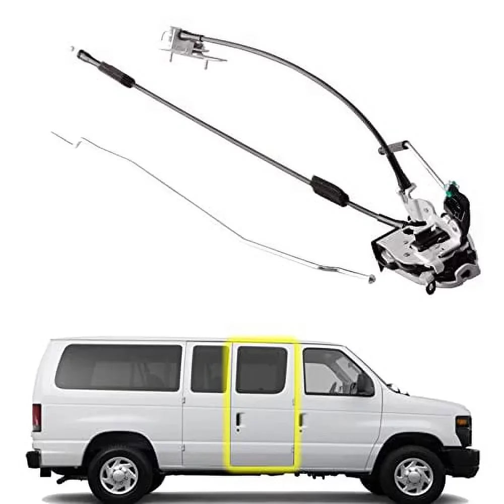 Unikpas Door latch assembly w/cable Rod appropriate for  E150 E250 E350 RH Side Hinged door replace latch