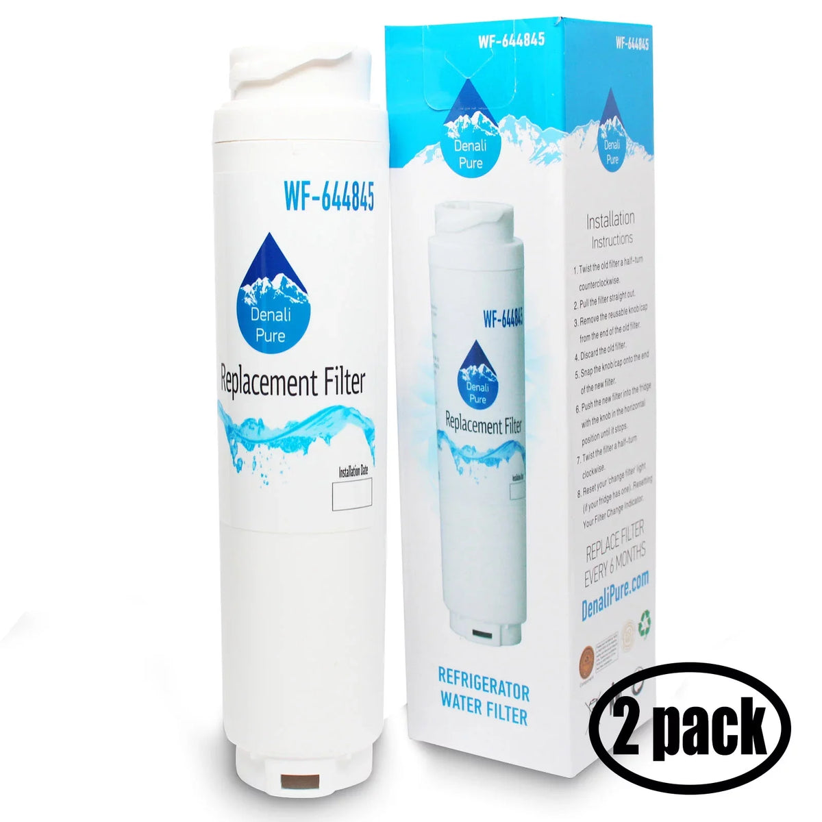 2-Pack Replacement for Bosch RWF1110 Refrigerator aqua Filter - matching with Bosch RWF1110 Fridge liquid Filter Cartridge