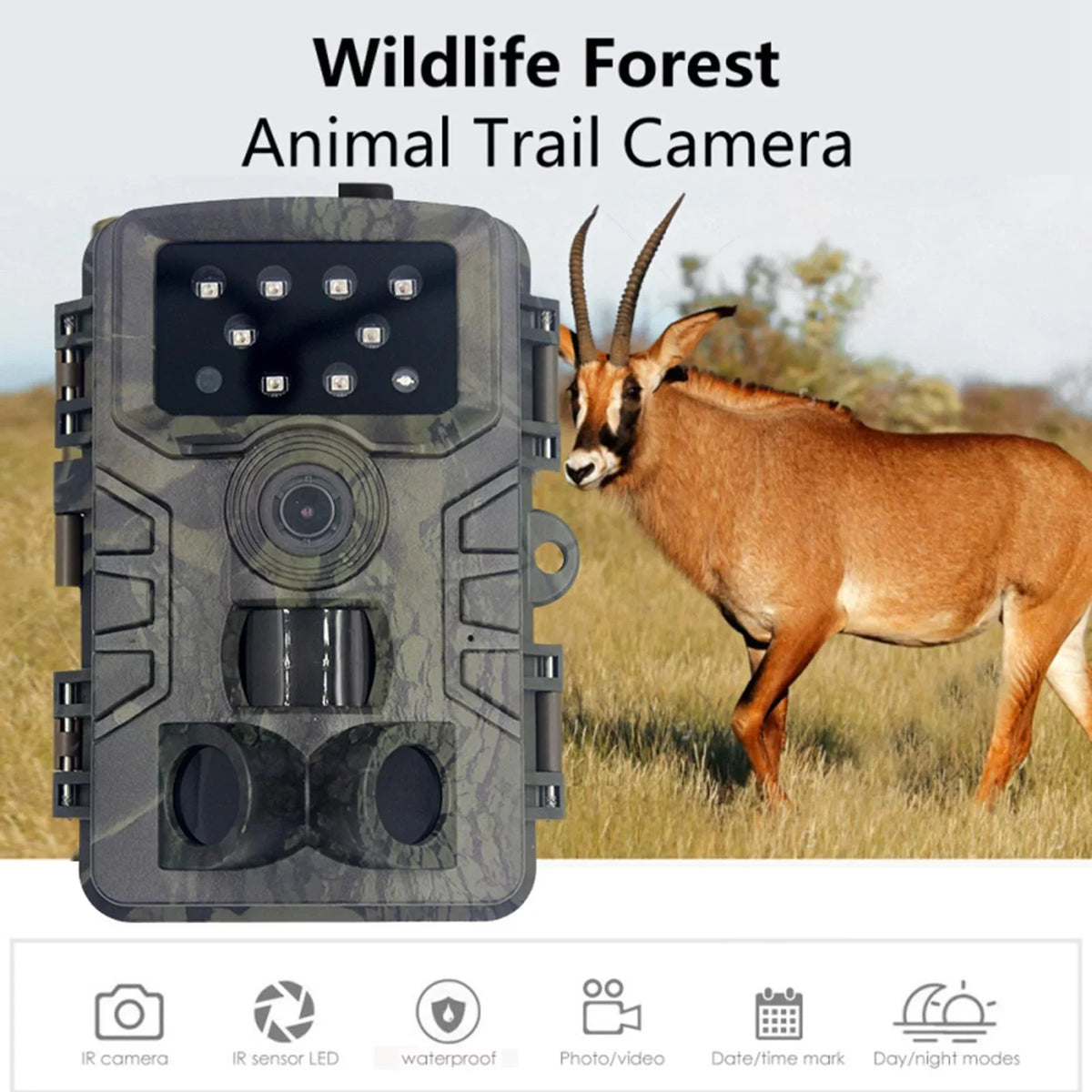 Mini Camera 16MP 1080P Game Camera moisture Wildlife Scouting Cam with 120 degree Wide Angle Lens and Night .0" LCD IR LEDs