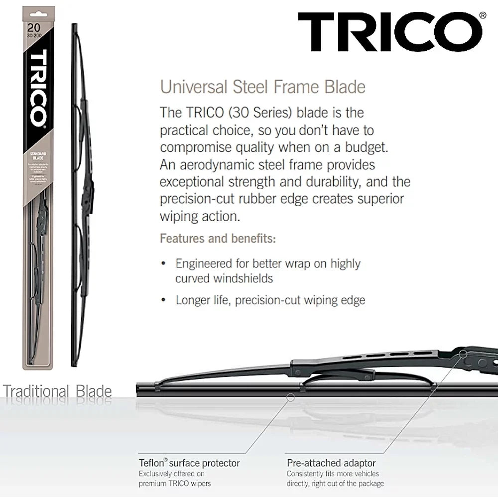 Wiper Blades (Set of 3) w/Rear Wiper suitable with 2018 Hyundai Santa Fe Sport