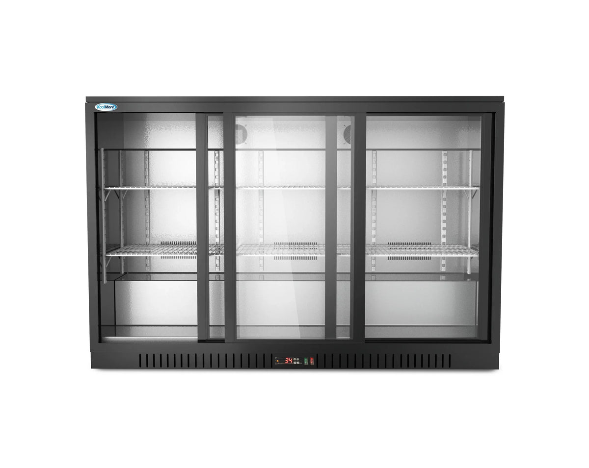 Ft.. Three-Door Back Bar Refrigerator – 11.3 Cu. KoolMore 35 in